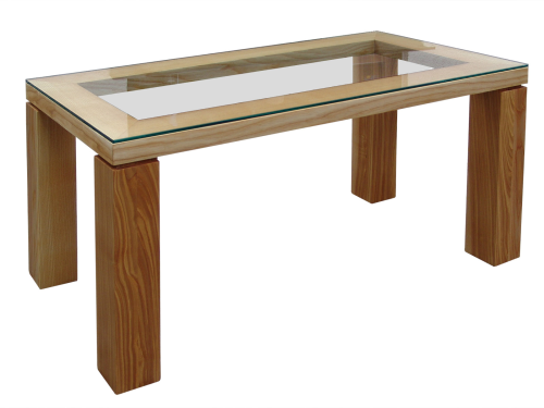 Design-Tisch mit Glasplatte